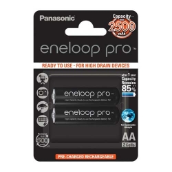 باتری قلمی قابل شارژ پاناسونیک مدل Eneloop Pro - بسته 2 عددی